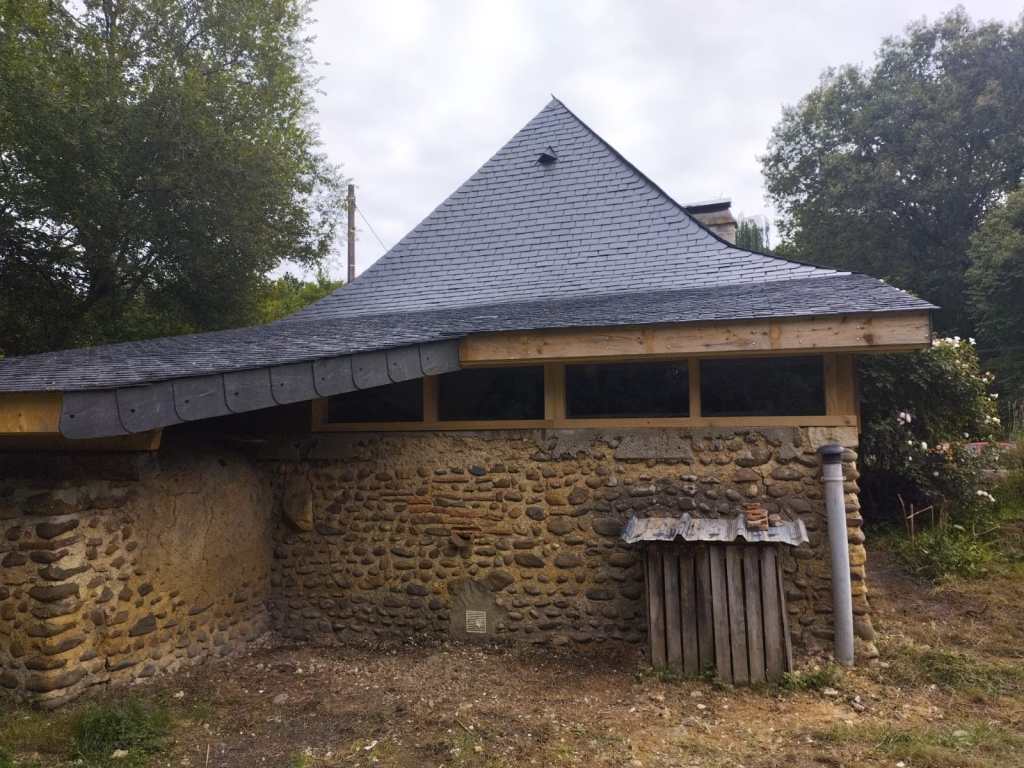 Agrandissement cuisine, rehausse toit cuisine ensemble&nbsp;vitré